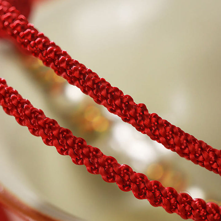 Pulsera de hilo hecha a mano con Buddha Stones en plata de ley 999, Año de la Libertad del Caballo - image 13