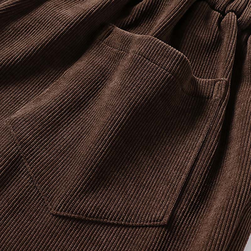 Pantalones anchos de pana de algodón con cintura elástica y bolsillos para hombre, diseño de Buddha Stones, con cremallera y botones de invierno - image 7