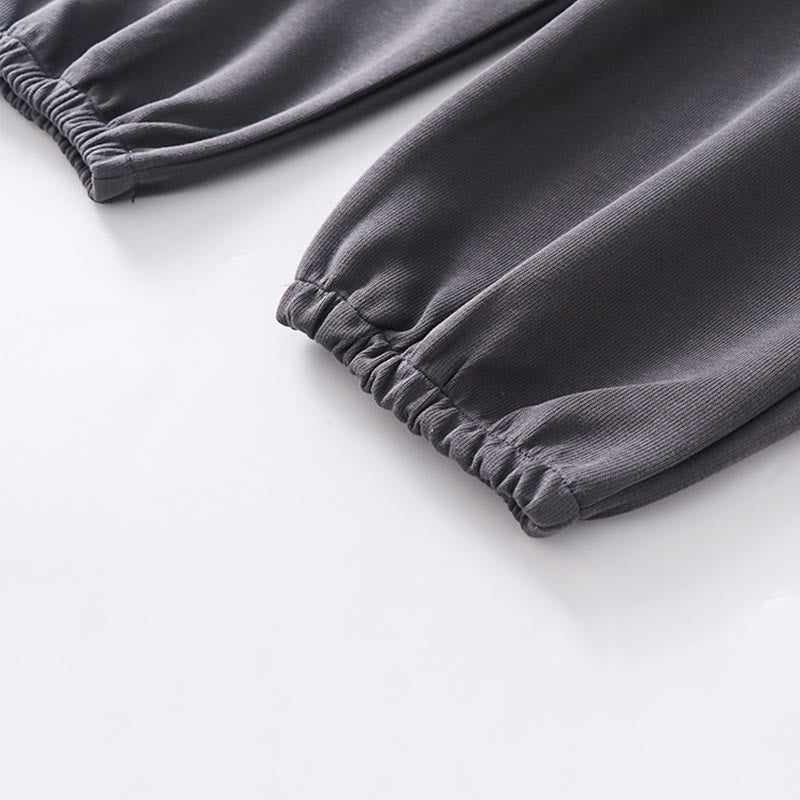 Buddha Stones harén de algodón para hombre con bolsillos y cintura elástica, forrados con vellón, con cordón ajustable, para otoño e invierno - image 6
