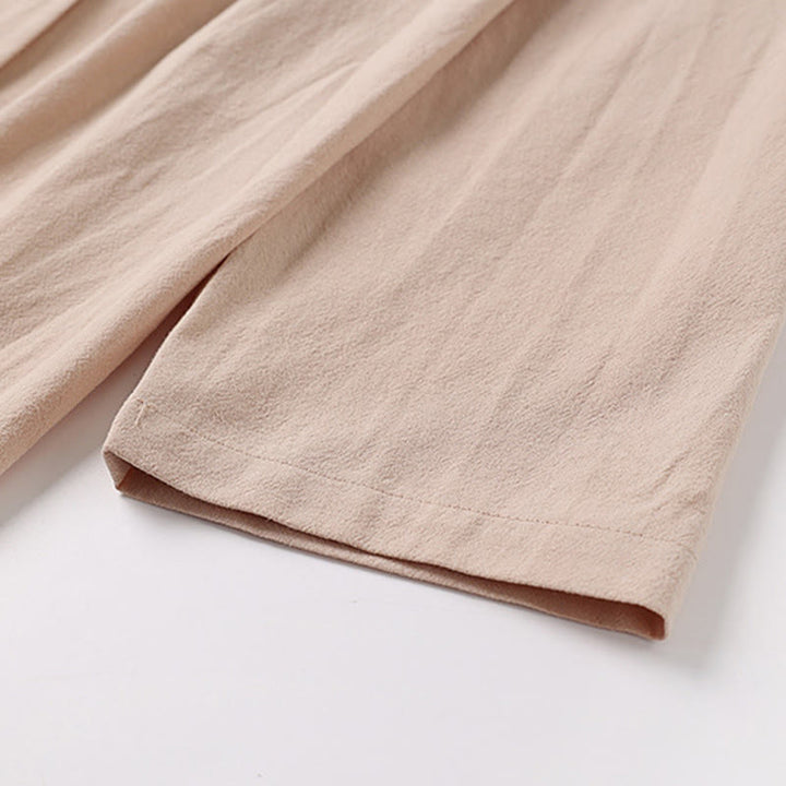 Kimono para hombre con Buddha Stones, de primavera y otoño, color liso, manga larga, largo medio, frente abierto - image 6