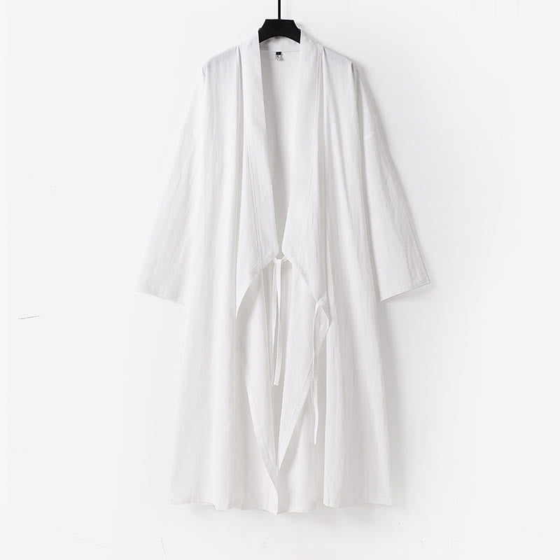 Buddha Stones Traje de ceremonia kimono con cordones, túnica larga taoísta de manga larga para hombre, Wudang Fall, 2 piezas - image 24