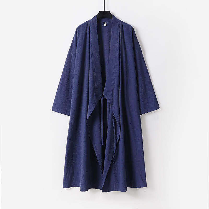 Buddha Stones Traje de ceremonia kimono con cordones, túnica larga taoísta de manga larga para hombre, Wudang Fall, 2 piezas - image 13