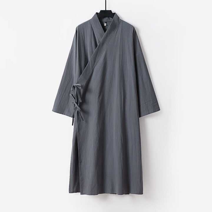 Buddha Stones Traje de ceremonia kimono con cordones, túnica larga taoísta de manga larga para hombre, Wudang Fall, 2 piezas - image 2