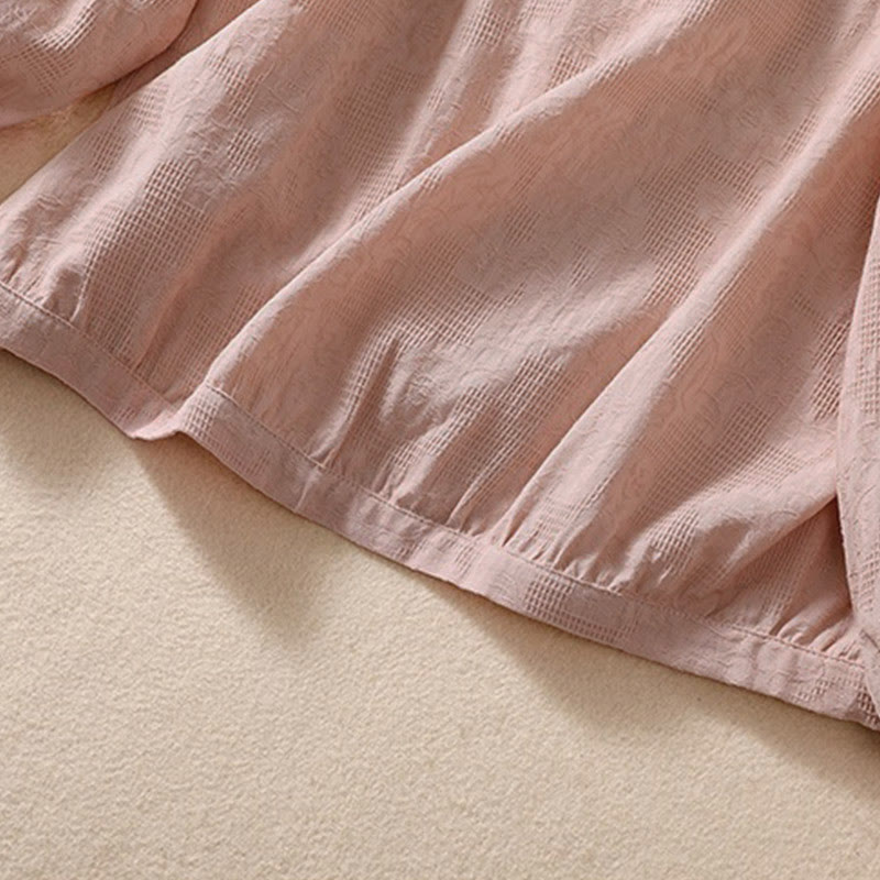 Sudadera con capucha de algodón de manga larga para mujer con diseño de jacquard y botones en otoño con Buddha Stones - image 15