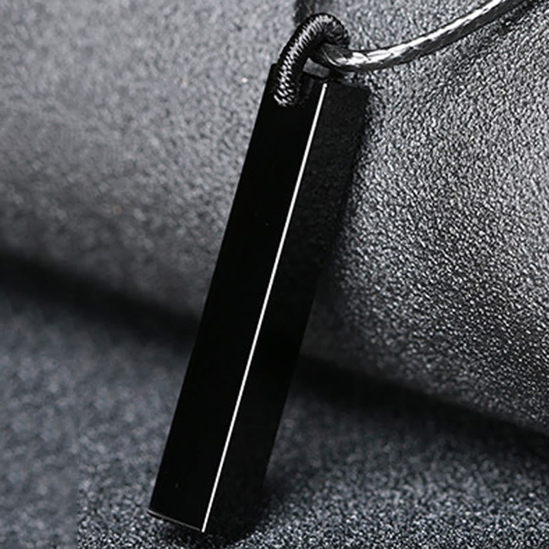 Colgante de collar con transformación de obsidiana negra y arenisca azul de Buddha Stones - image 1