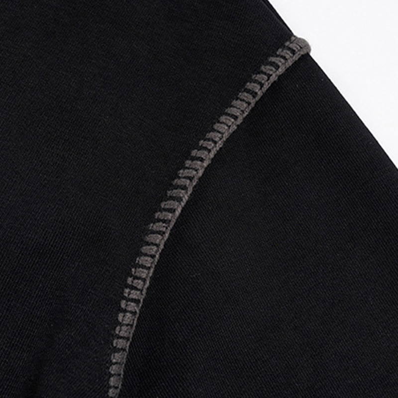 Sudadera de algodón con cuello polo y botones para hombre con estampado de Buddha Stones Fall - image 8