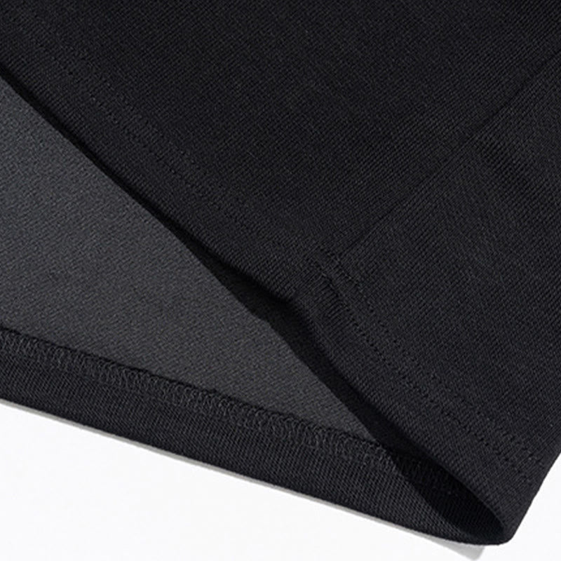 Sudadera de algodón con cuello polo y botones para hombre con estampado de Buddha Stones Fall - image 9