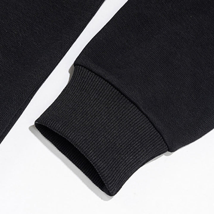 Sudadera de algodón con cuello polo y botones para hombre con estampado de Buddha Stones Fall - image 10
