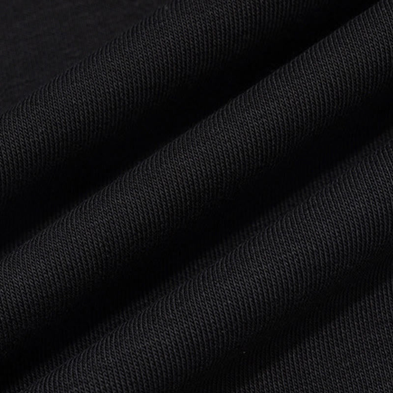 Sudadera de algodón con cuello polo y botones para hombre con estampado de Buddha Stones Fall - image 11