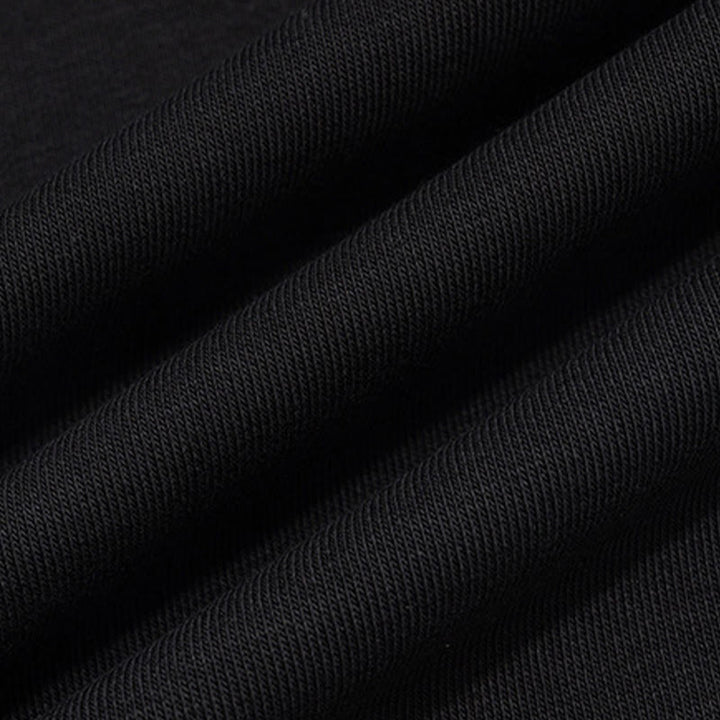 Sudadera de algodón con cuello polo y botones para hombre con estampado de Buddha Stones Fall - image 11