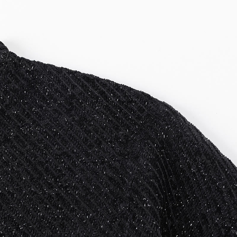 Sudadera con cuello redondo y botones a rayas para hombre con estampado de Buddha Stones Fall - image 6