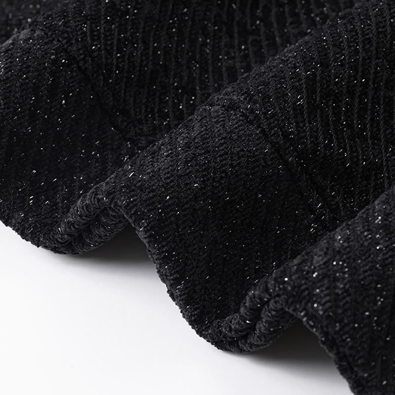 Sudadera con cuello redondo y botones a rayas para hombre con estampado de Buddha Stones Fall - image 8