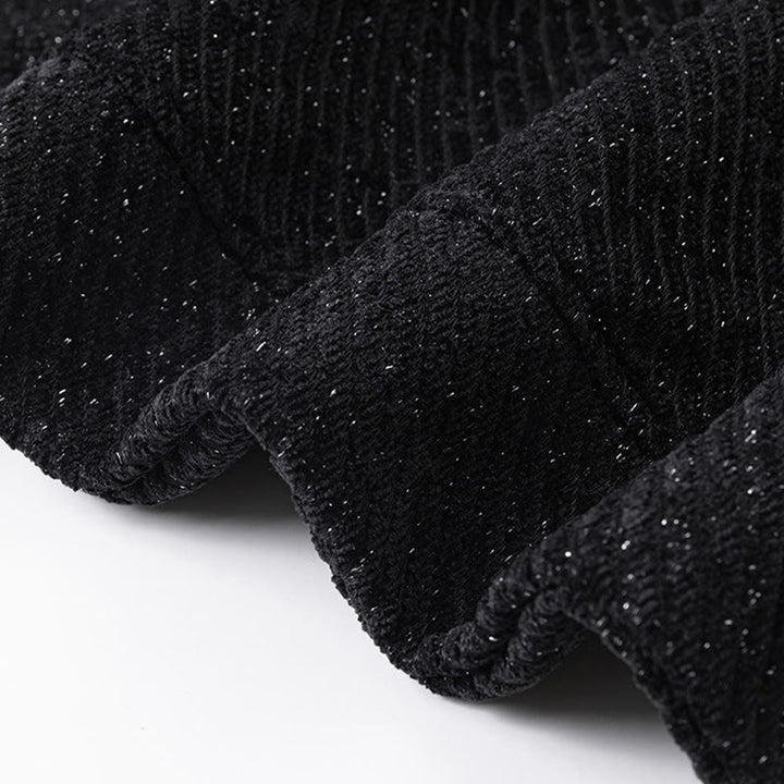 Sudadera con cuello redondo y botones a rayas para hombre con estampado de Buddha Stones Fall - image 8