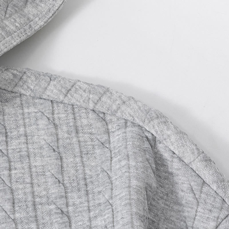 Sudadera con capucha de manga larga para hombre con diseño retorcido y botones de Buddha Stones para otoño e invierno - image 3