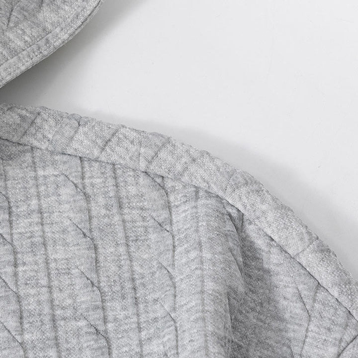 Sudadera con capucha de manga larga para hombre con diseño retorcido y botones de Buddha Stones para otoño e invierno - image 3