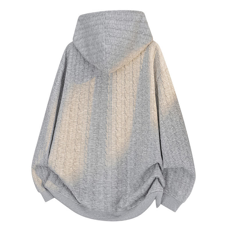 Sudadera con capucha de manga larga para hombre con diseño retorcido y botones de Buddha Stones para otoño e invierno - image 1