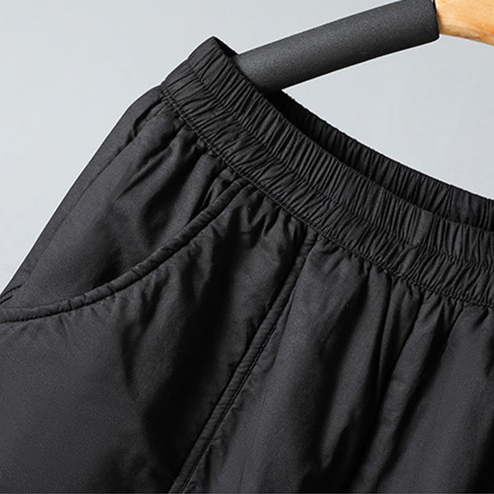 Pantalones harén de algodón térmicos con cintura elástica de invierno para mujer, de Buddha Stones, con bolsillos, de largo 7-8 - image 21