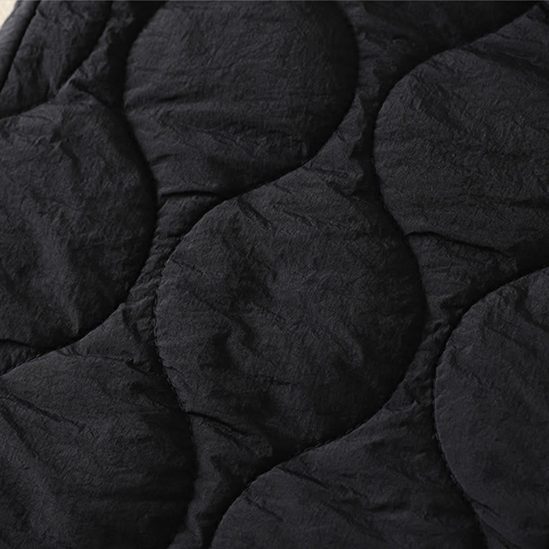 Pantalones térmicos de algodón a cuadros con diseño de líneas curvas de Buddha Stones para mujer, cintura elástica, cordón ajustable y bolsillos. - image 4