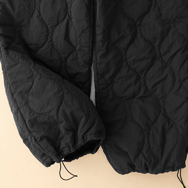 Pantalones térmicos de algodón con cordón y cintura elástica para mujer, con líneas curvas de Buddha Stones, de invierno, con bolsillos - image 14