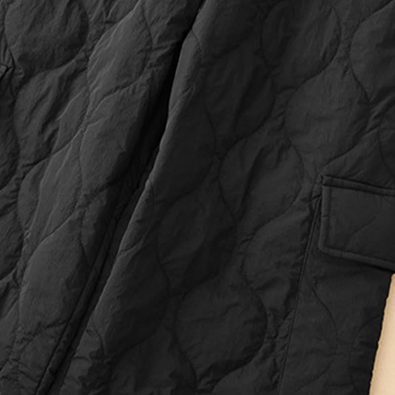 Pantalones térmicos de algodón con cordón y cintura elástica para mujer, con líneas curvas de Buddha Stones, de invierno, con bolsillos - image 13