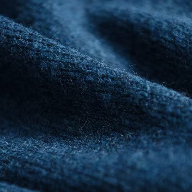 Suéter de algodón de punto para mujer, de manga larga, cuello alto, color liso, de Buddha Stones, para invierno - image 7