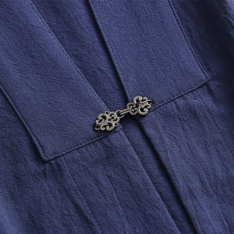 Traje de kimono sin mangas con diseño de Buddha Stones, 2 piezas, para ceremonia de Tai Chi Wudang, color sólido, de manga larga, para hombre - image 9