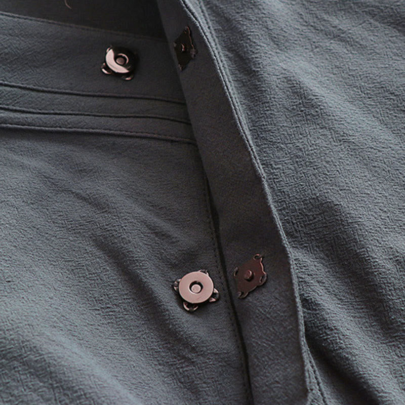 Traje de kimono sin mangas con diseño de Buddha Stones, 2 piezas, para ceremonia de Tai Chi Wudang, color sólido, de manga larga, para hombre - image 15