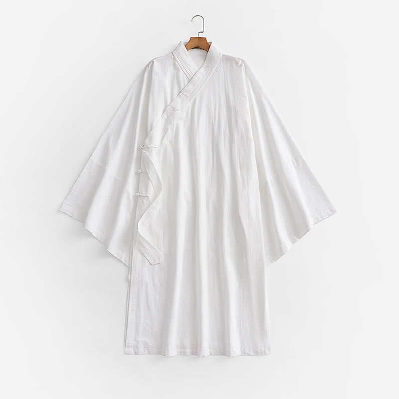 Túnica taoísta de manga larga y ancha para hombre con Buddha Stones y ceremonia tradicional de Tai Chi de Wudang - Blanco - US/UK/AU54, EU64 (9XL) - image 2