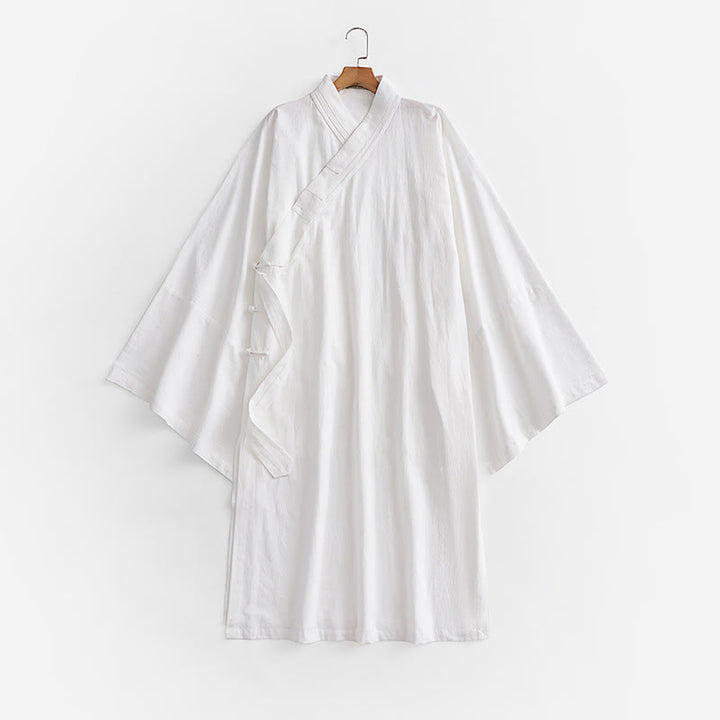 Túnica taoísta de manga larga y ancha para hombre con Buddha Stones y ceremonia tradicional de Tai Chi de Wudang - Blanco - US/UK/AU54, EU64 (9XL) - image 2