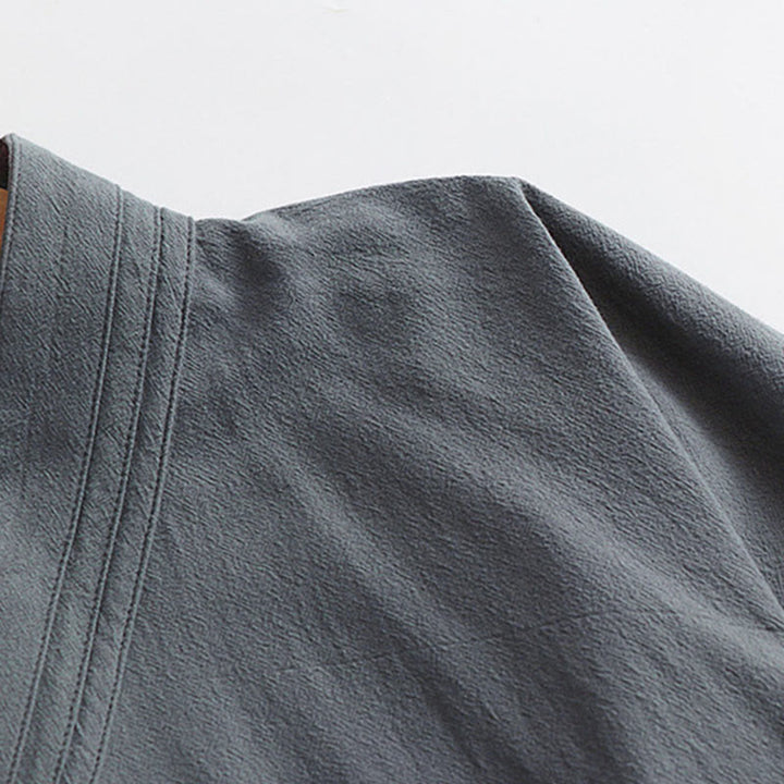 Túnica larga taoísta para hombre con mangas tres cuartos y ceremonia tradicional de Tai Chi de Wudang con Buddha Stones - image 8