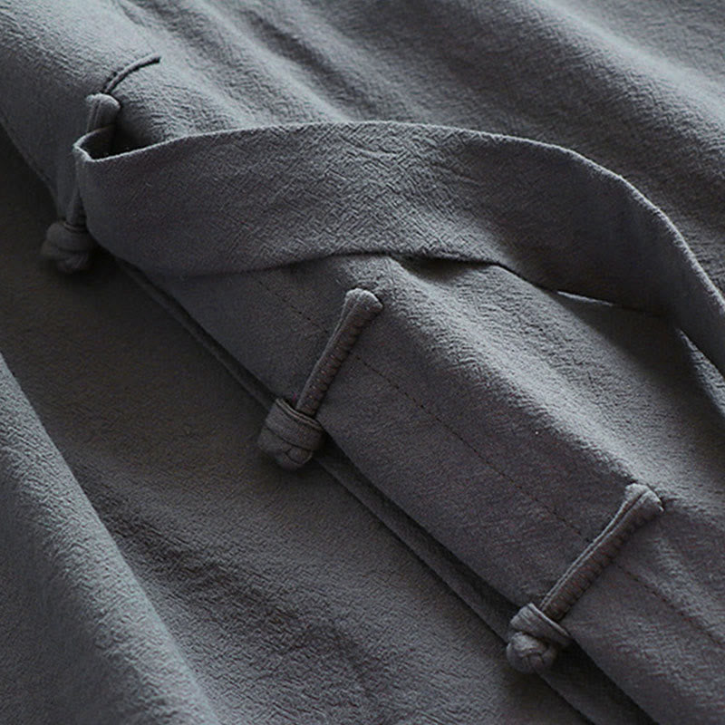 Túnica larga taoísta para hombre con mangas tres cuartos y ceremonia tradicional de Tai Chi de Wudang con Buddha Stones - image 10