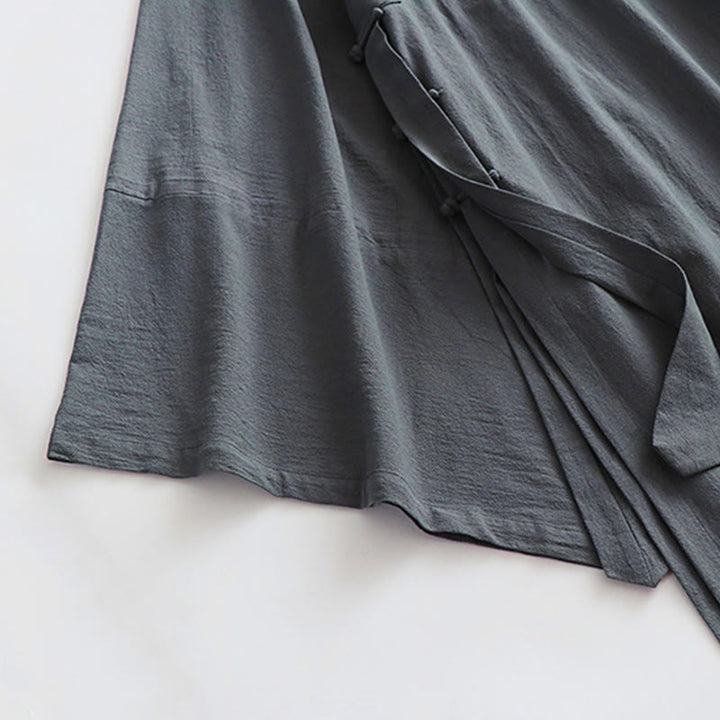 Túnica larga taoísta para hombre con mangas tres cuartos y ceremonia tradicional de Tai Chi de Wudang con Buddha Stones - image 11