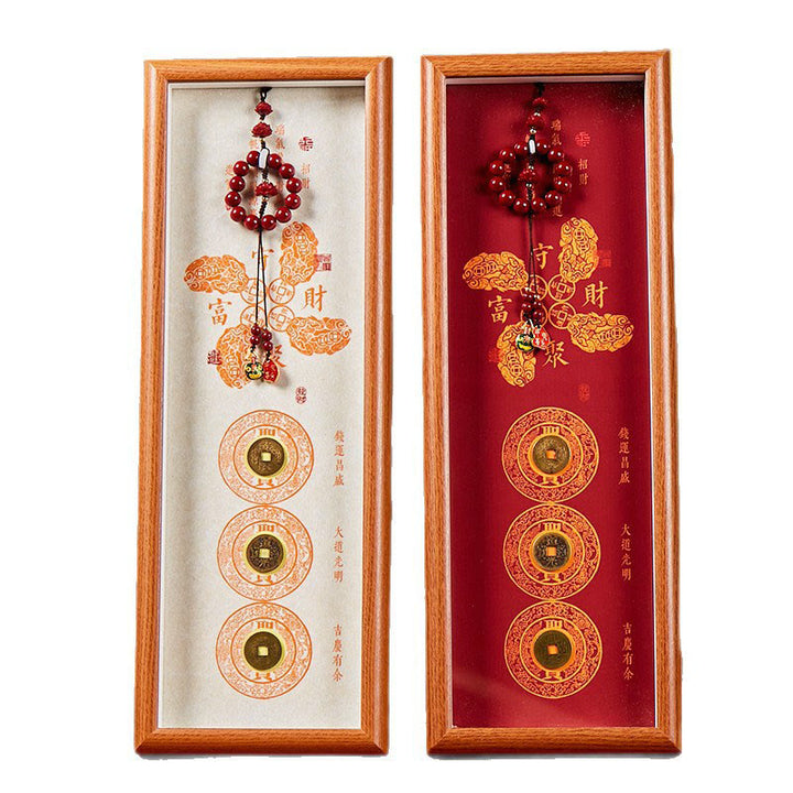 Buddha Stones, monedas de cobre, cinabrio, atraen la fortuna, bendición, marco de fotos, adorno para decoración del hogar. - image 7