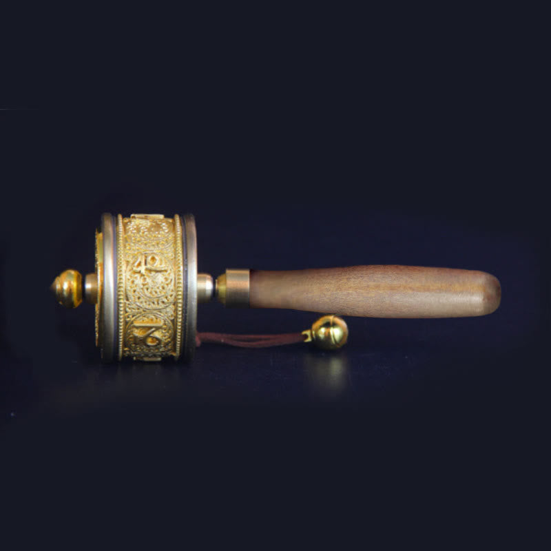 Rueda de oración tibetana de la suerte, decoración de seis palabras verdaderas - image 4