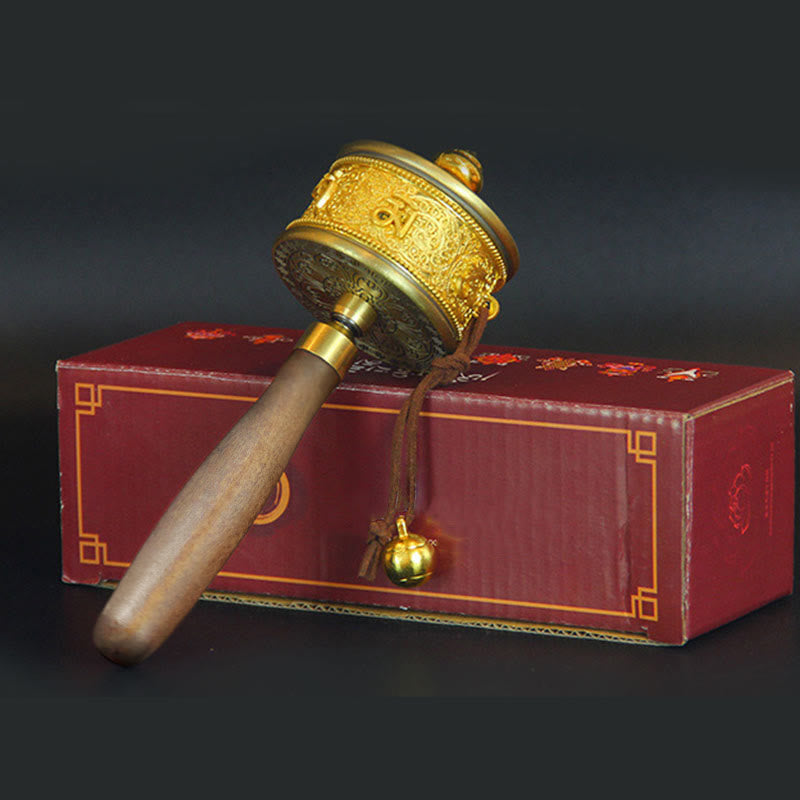 Rueda de oración tibetana de la suerte, decoración de seis palabras verdaderas - image 10