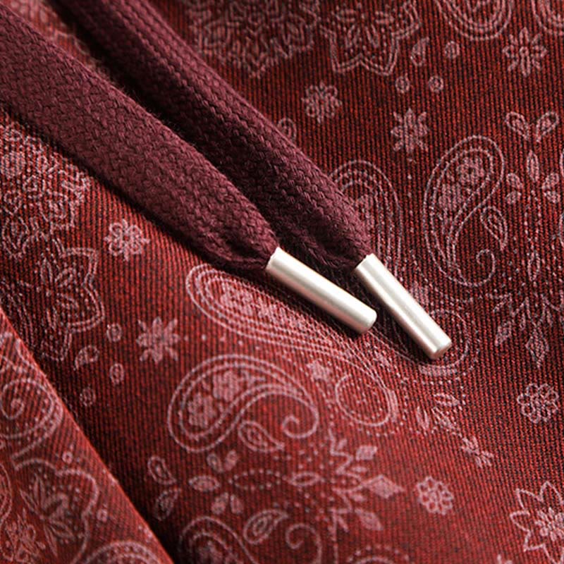 Pantalones anchos de poliéster con estampado floral de Buddha Stones para mujer, con bolsillos - image 7