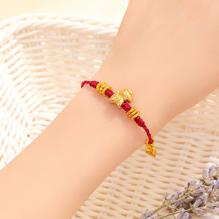 Pulsera ajustable de hilo trenzado con Buddha Stones, Año del Caballo, Éxito y Fuerza - image 2