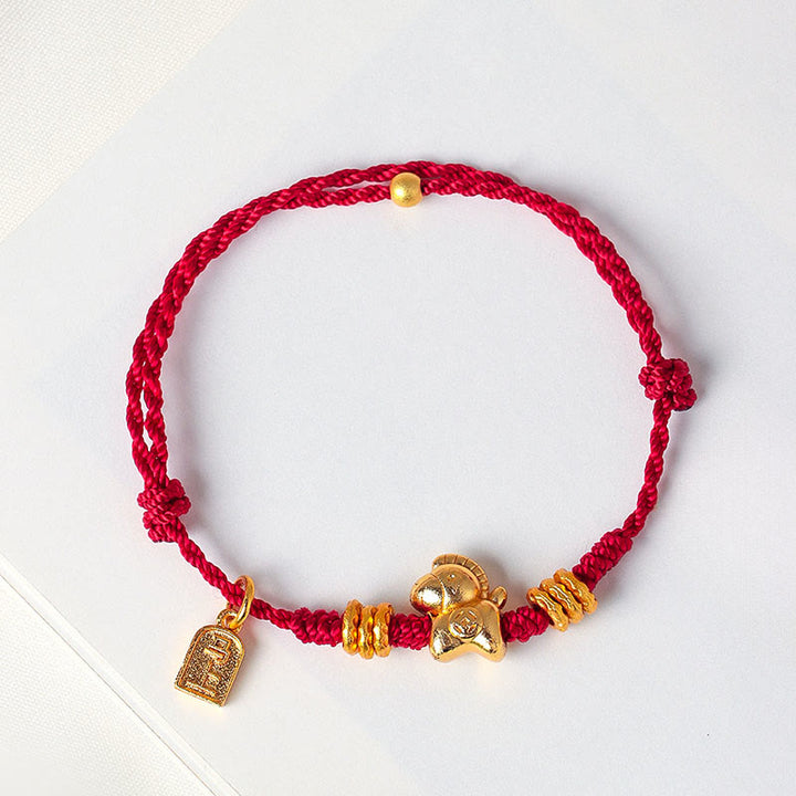 Pulsera ajustable de hilo trenzado con Buddha Stones, Año del Caballo, Éxito y Fuerza - image 1