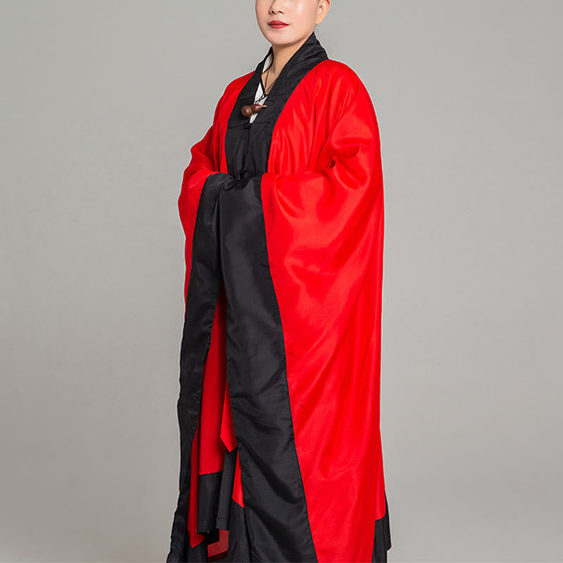 Kimono taoísta unisex de manga larga y ancha con Buddha Stones Wudang, color liso, para ceremonia de Qigong y Tai Chi - image 13