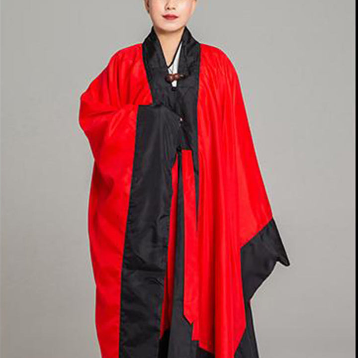 Kimono taoísta unisex de manga larga y ancha con Buddha Stones Wudang, color liso, para ceremonia de Qigong y Tai Chi - image 14