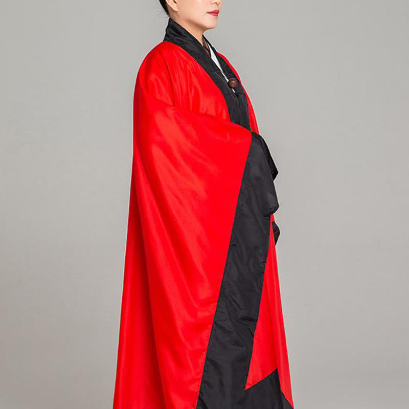 Kimono taoísta unisex de manga larga y ancha con Buddha Stones Wudang, color liso, para ceremonia de Qigong y Tai Chi - image 12