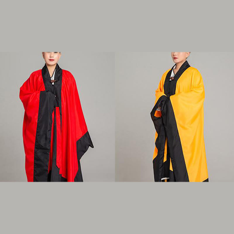 Kimono taoísta unisex de manga larga y ancha con Buddha Stones Wudang, color liso, para ceremonia de Qigong y Tai Chi - image 17
