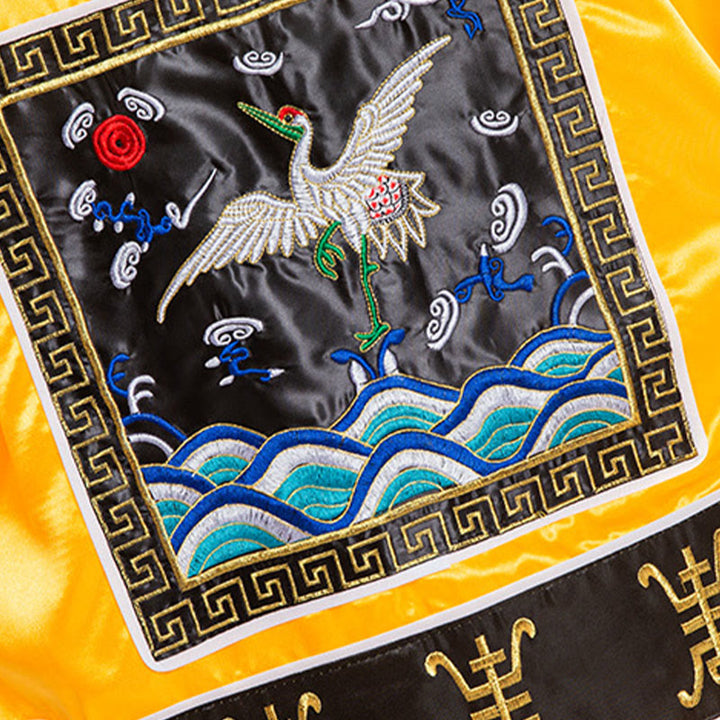 Kimono unisex taoísta de manga larga y ancha con bordado de grulla Wudang y Buddha Stones para ceremonia de Qigong y Tai Chi - image 16