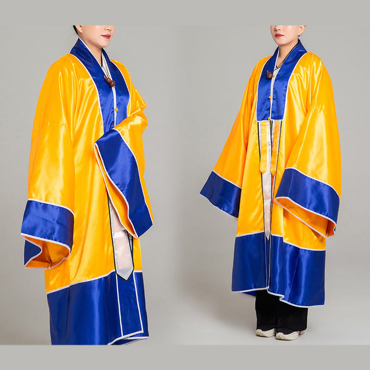 Kimono unisex taoísta de manga larga y ancha con bordado de grulla Wudang y Buddha Stones para ceremonia de Qigong y Tai Chi - image 8