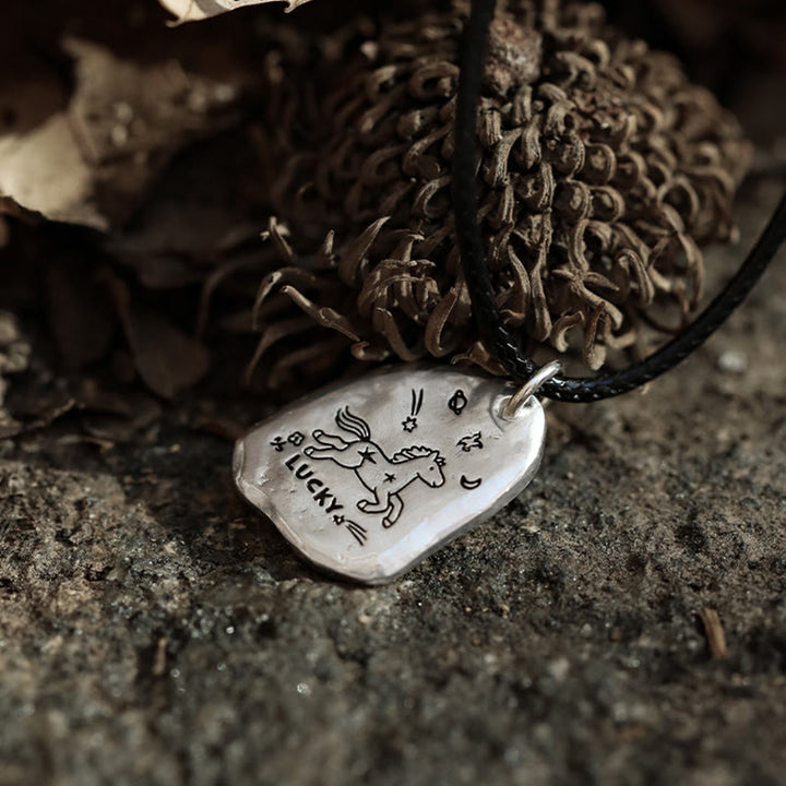 Colgante de plata de ley 925 con Buddha Stones , amuleto de caballo de la suerte, año del caballo. - image 12