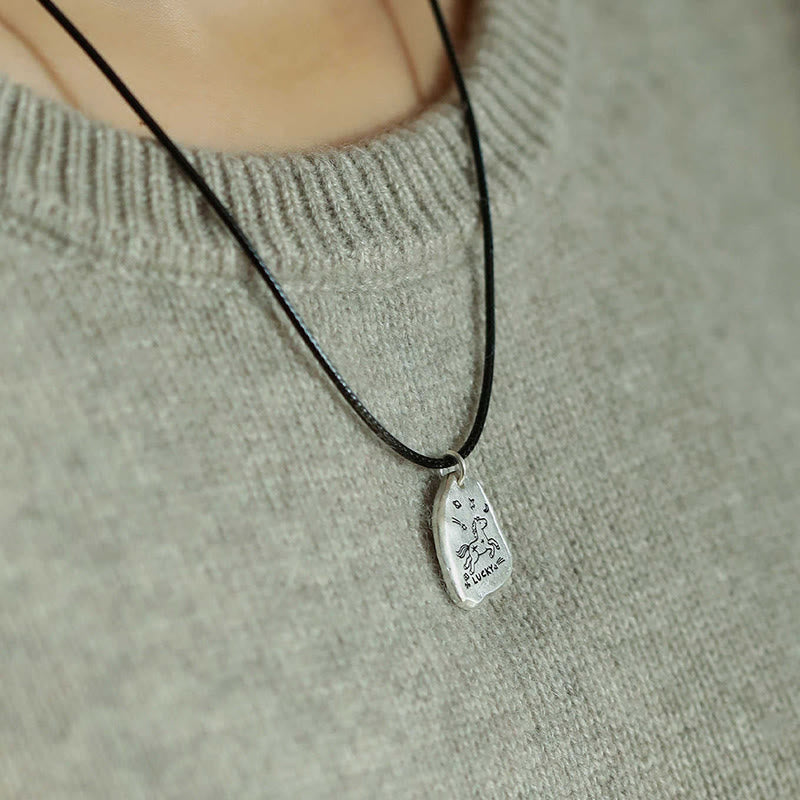 Colgante de plata de ley 925 con Buddha Stones , amuleto de caballo de la suerte, año del caballo. - image 10