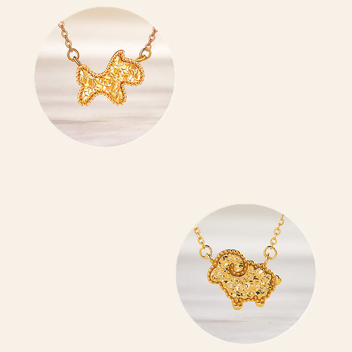 Collar con colgante de cadena con diseño de moneda de plata de ley 925 con Buddha Stones, año del Caballo, zodiaco chino - image 36