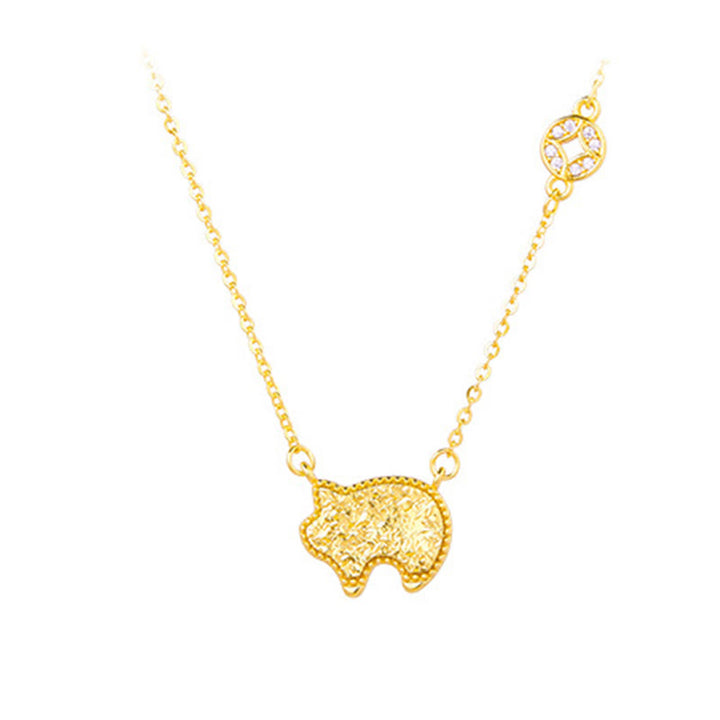 Collar con colgante de cadena con diseño de moneda de plata de ley 925 con Buddha Stones, año del Caballo, zodiaco chino - Cerdo - Plata (Bendición ♥ Protección) - image 31