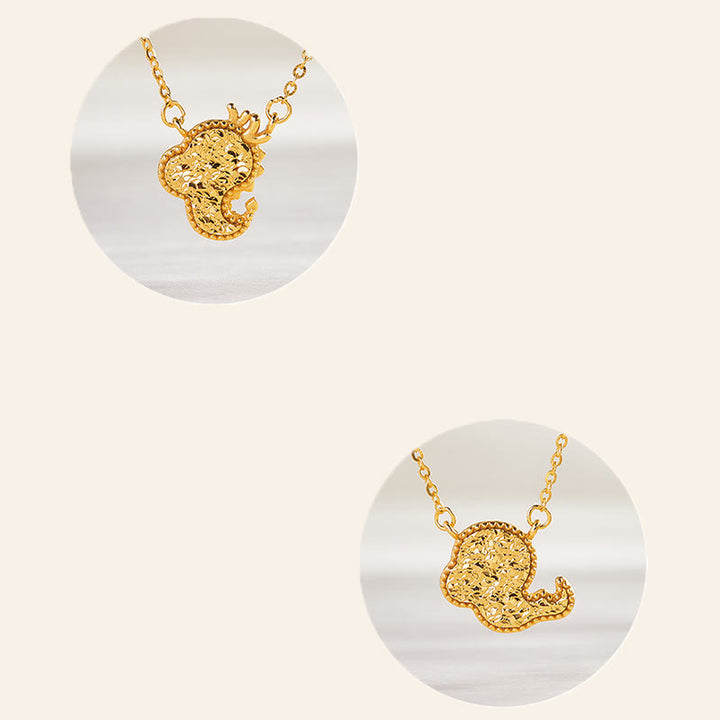 Collar con colgante de cadena con diseño de moneda de plata de ley 925 con Buddha Stones, año del Caballo, zodiaco chino - image 35