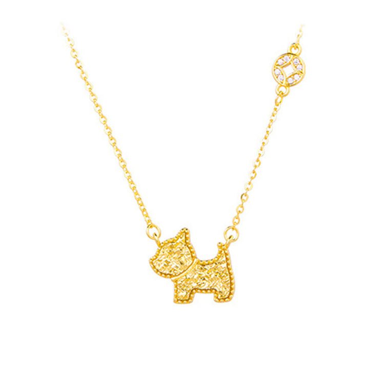 Collar con colgante de cadena con diseño de moneda de plata de ley 925 con Buddha Stones, año del Caballo, zodiaco chino - Perro - Plata (Bendición ♥ Protección) - image 29